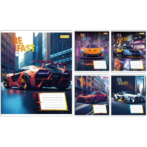 Зошит учнівський "Be Fast" 1 Вересня 768008 18 аркушів Різнокольоровий 1 шт. в асортименті - фото 1