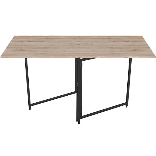 Стіл трансформер книга Панама Ferrum-decor 75x148x68 Чорний метал ДСП Дуб Сан-Марино 16 мм (FRD-106830)