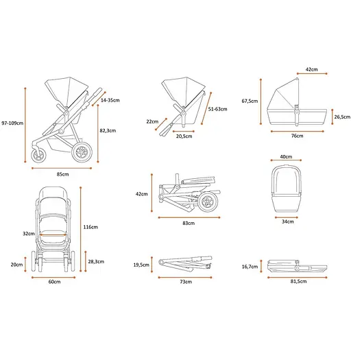 Детская коляска Thule Sleek Navy Blue (TH 11000005) - фото 13