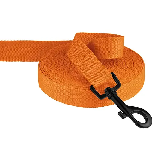 Поводок для собак Barksi Active с мягкой ручкой 9 м х 2.5 см оранжевый - фото 2
