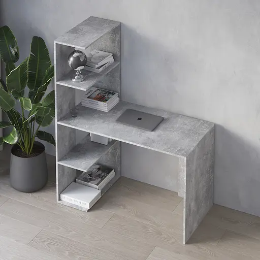 Комп’ютерний стіл Vays M-16, письмовий з боковим стелажем зліва, ЛДСП, 120×60×148 см - для дому, навчання, офісу - фото 9