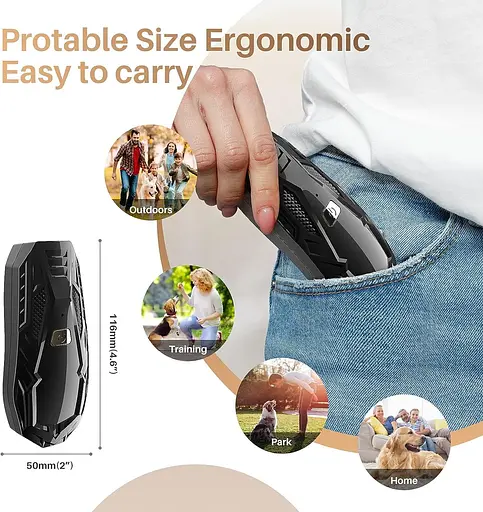 Портативные ультразвуковые устройства для контроля собак Bubbacare Anti-Bark Device, эффективный антилай - фото 3