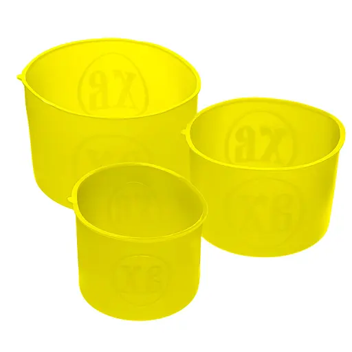 Набор из 3 силиконовых форм для выпекания пасхальной выпечки пасхи и куличей (паски) Ø20/12/15 см, A-plus Желтый 86122 - фото 4