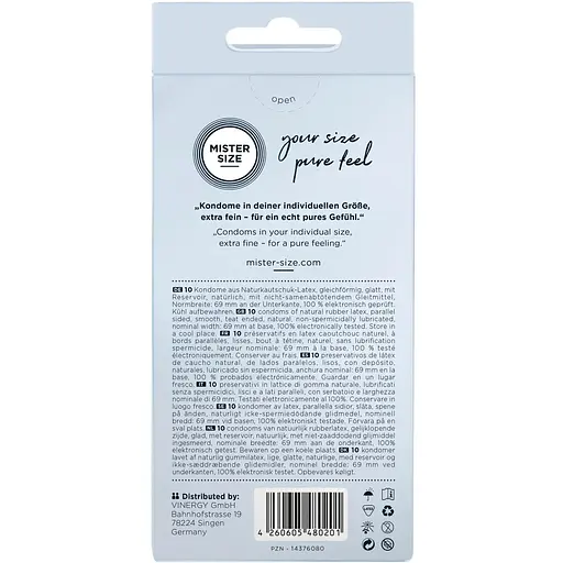 Презервативы Mister Size - Pure feel - 69 (10 condoms) - фото 3