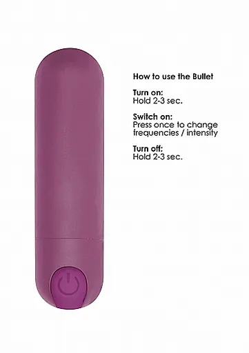 Міні-вібратор Shots Be Good Tonight Bullet 7.7 см (фіолетовий) - фото 14