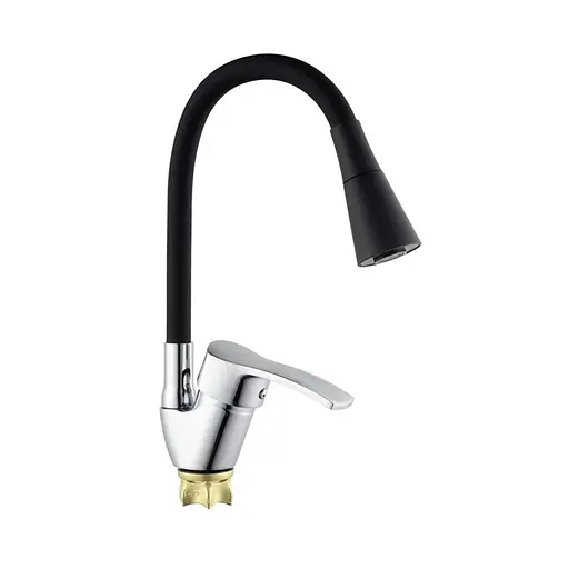 Смеситель для кухни с силиконовым изливом Champion YUB 011-279 MI6424 Хром - фото 1