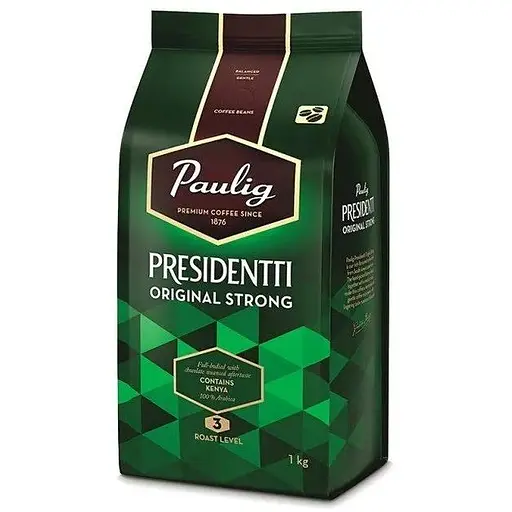 Кофе в зернах Paulig Presidentti Original Strong 1 кг - фото 1