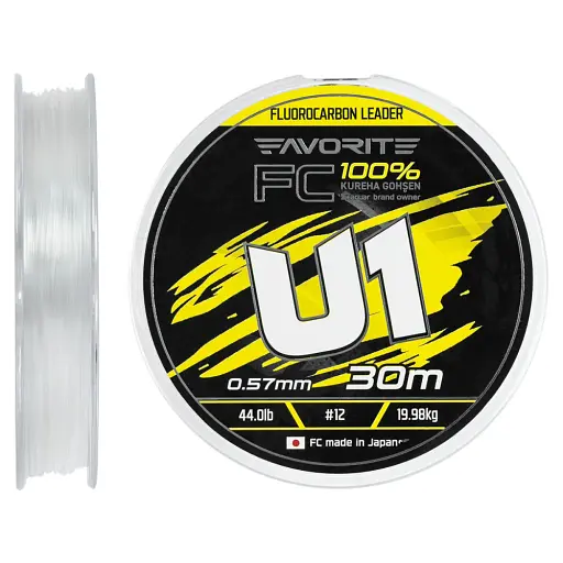 Флюорокарбон Favorite U1 FC 30 м 12/0.57 мм 44.0 lb/19.98 кг