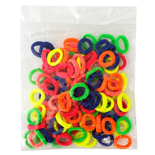 Резинки для волосся Яскраві La-beauty 0307-1086-2 мікрофібра, 100 шт - фото 1