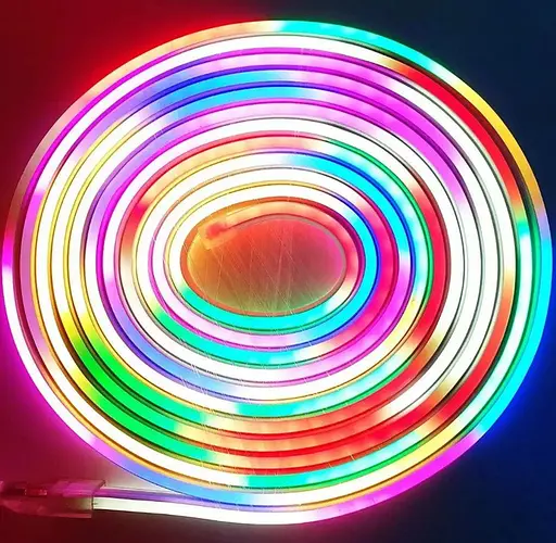 Лента неоновая силиконовая LED Neon с блоком питания 5M 12 Вт-220 Вт Разноцветна - фото 5