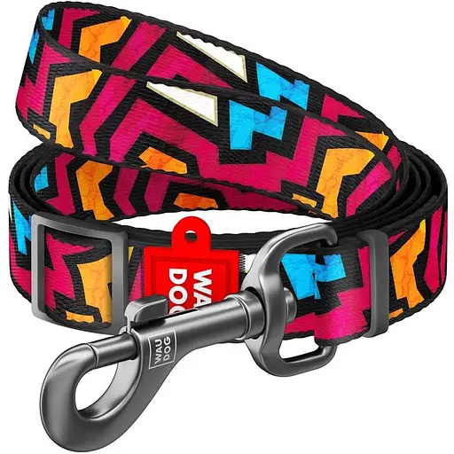 Повідець для собак Waudog Nylon нейлоновий, малюнок "Графіті", регульований