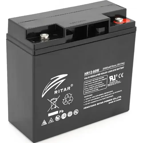Акумулятор Ritar AGM HR12-60W, Black Case, (12V 17,0Ah)