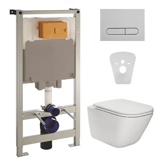 Комплект инсталляция Volle 141515 + унитаз Gap Rimless A34H470000 с сидением Soft Close Slim, Белый - фото 1