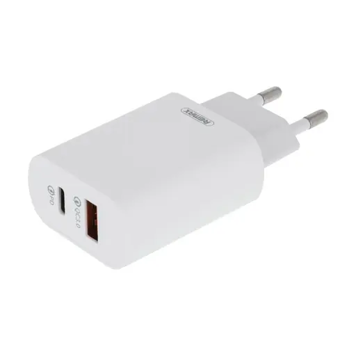 Зарядний пристрій Remax RP-U37 USB/ Type-C QC PD білий + кабель Type-C to Lightning - фото 2