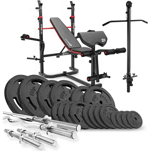 Набір Hop-Sport Strong 146кг з лавкою HS-1065