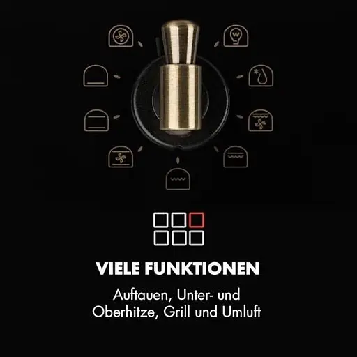 Вбудована духовка Klarstein Victoria Retro 70 л (10032460) Чорний - фото 4