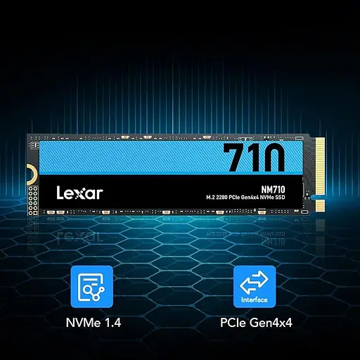 Накопичувач SSD Lexar m.2 NVMe 1TB NM710 1Tb PCI-E 4.0x4 (LNM710X01T-RNNNG) (LNM710X001T-RNNNG) - фото 5