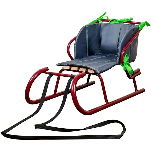 Матрац-сидіння для санок Snower, сірий з салатовим - фото 2