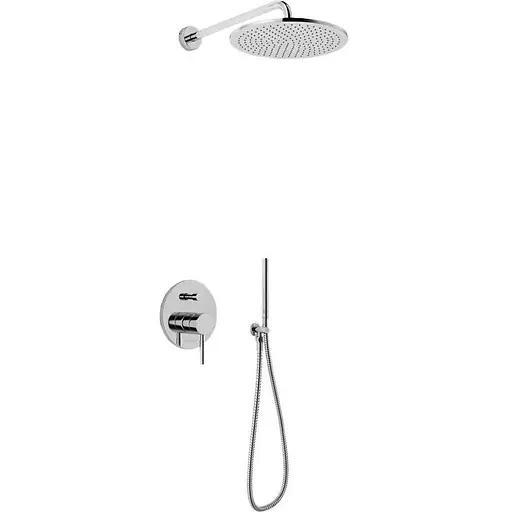 Душева система Kohlman Roxin 40 chrome + BOX прихованого монтажу QW210RR40, Хром - фото 1