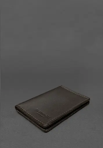 Кожаная обложка для водительского удостоверения, ID и пластиковых карт 2.2 коричневая - фото 5