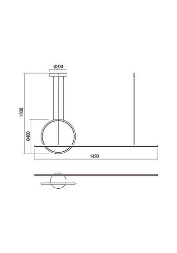 Подвесной светильник Redo GIOTTO SU LED 49W 3000K MBK (4.1.2) 01-1735 - фото 2