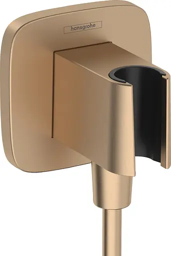 Шлангове під'єднання Hansgrohe FixFit Porter Q з тримачем Brushed Bronze 26887140, Бронза - фото 1