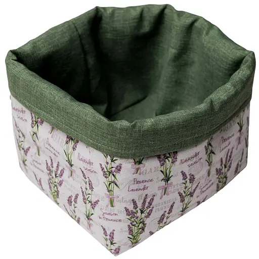 Кошик для хліба Прованс Суцвіття лаванди 14х16х15 см (43205) - фото 1