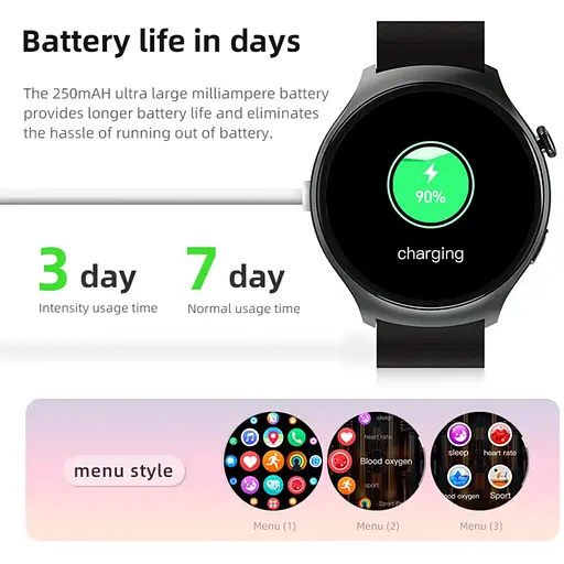 Смарт-часы Howear Watch 4 Pro Amoled+IP67 Grey - фото 7