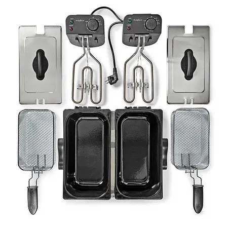 Універсальна електрична фритюрниця для дому Zurrichberg ZBP-7626 з терморегулятором та знімною чашею - фото 5