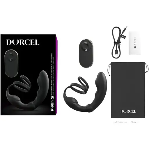 Масажер простати Dorcel P-Ring з ерекційним кільцем і пультом ДК - фото 6