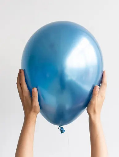 Шарик воздушный латексный 30 см (50) металлик синий, IDEA7-DL-032 - фото 5