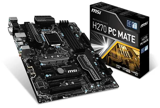 Материнская плата MSI H270 PC Mate LGA 1151v1 (H270 PC MATE) Б/У - фото 1