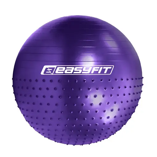 Фітбол 85 см EasyFit Hybrid фіолетовий (фітбол напівмасажний) (EF-3013-V) - фото 1