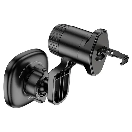 Холдер Hoco H74 Crown ring magnetic car holderair outlet Черный - фото 3