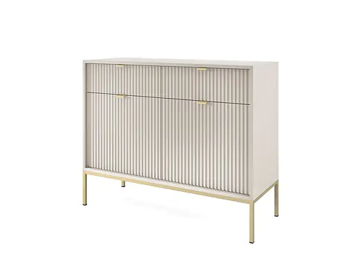 Комод Perfect Home Новая/Nova 2-дверный с 2 ящиками и золотыми ножками KSZ104 Кашемир (PFH-091223) - фото 5