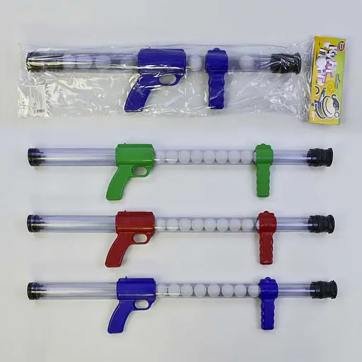 Рушниця пінг-понг 1054 Play Smart, в кульку, 53см (6978784240070) Червоний - фото 1