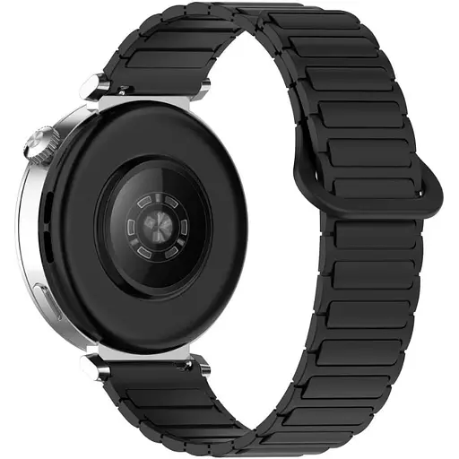 Ремінець DK CDK для Huawei Watch GT 3 42mm 20mm Silicone Shaped Magnetic Band (018822) (black) - фото 2