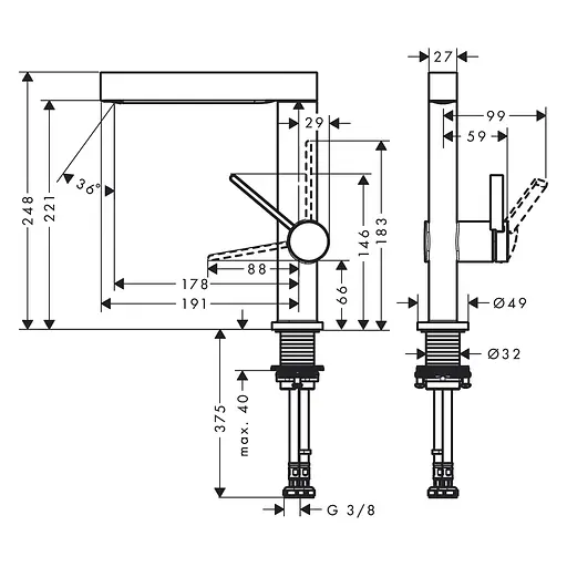 Змішувач для раковини Hansgrohe Finoris 76060700 білий матовий - фото 2