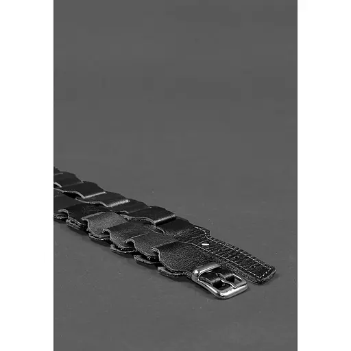 Женский кожаный бохо-ремень BlankNot черный краст - фото 2