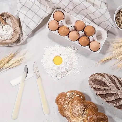 Пекарский нож (лам) для надрезов на тесте хлеборез тесторез лезвие для формовки и декора хлеба 88251 - фото 6