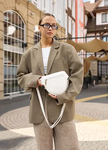 Сумка женская Sambag Sofi белая 20 х 18 х 5 см (88193008) - фото 5