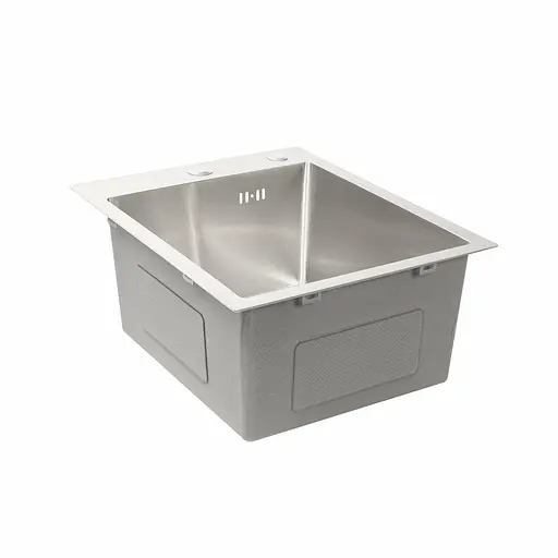 Кухонная мойка Platinum Handmade 400x500x220 (толщина 3,0/1,5 мм, корзина и дозатор в комплекте), Нержавеющая сталь - фото 4