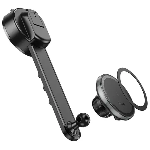 Автодержатель Hoco HW25 магнитный с беспроводной зарядкой черный - фото 8