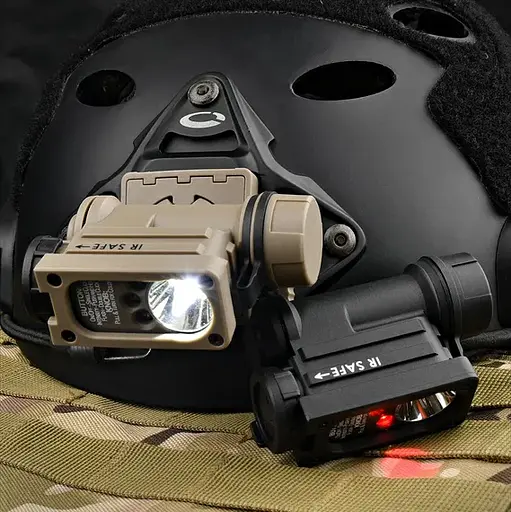 Фонарь тактический Sidewinder Compact II на шлем + CR123A (Койот) - фото 2