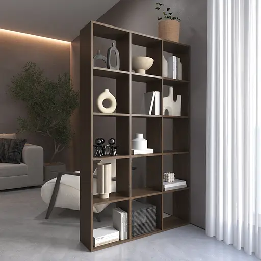 Книжная полка стеллаж Vays M-2 на 15 ячеек ЛДСП 108x29x178 см для дома офиса детской или гостиной - фото 6