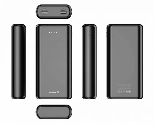 Зовнішній акумулятор Swissten Power Line 20000mAh (FC QC 3.0) 20W (Чорний) - фото 3