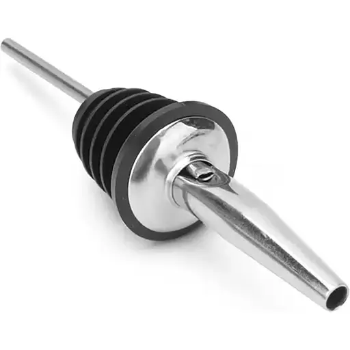 Пробка-носик гейзер дозатор для разлива из бутылки с носиком из нержавеющей стали 10 см (2 шт. в комплекте), Kitchen Master Черный 86477 - фото 1