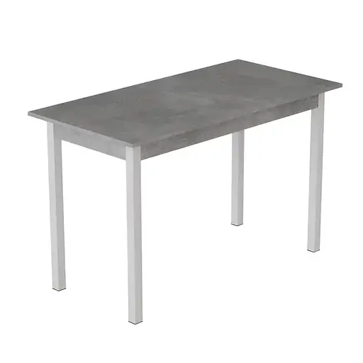 Стіл кухонний Ferrum-decor Маріо 75x120x60 Білий ДСП Бетон 16мм (FRD-105582)