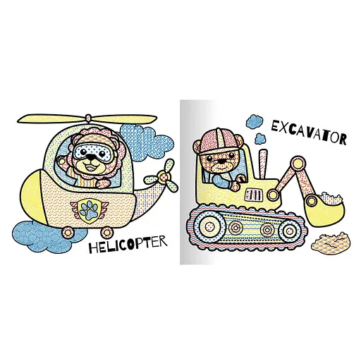 Водная раскраска "Транспорт" Апельсин РМ-95-02 серия "MINI Water Book" - фото 2