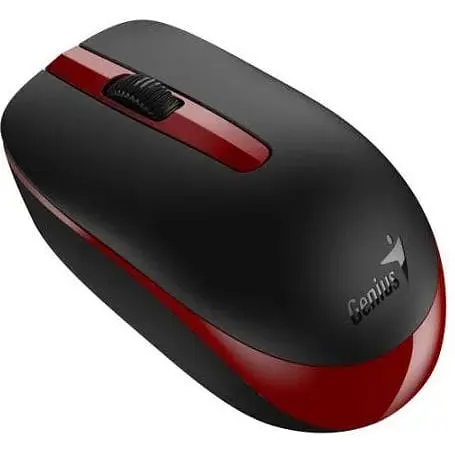 Миша бездротова Genius NX-7007 чорний/Red USB 2.4 GHz оптична (сенсор синійEye) 1200 dpi 3 конпки 1xAA - фото 1